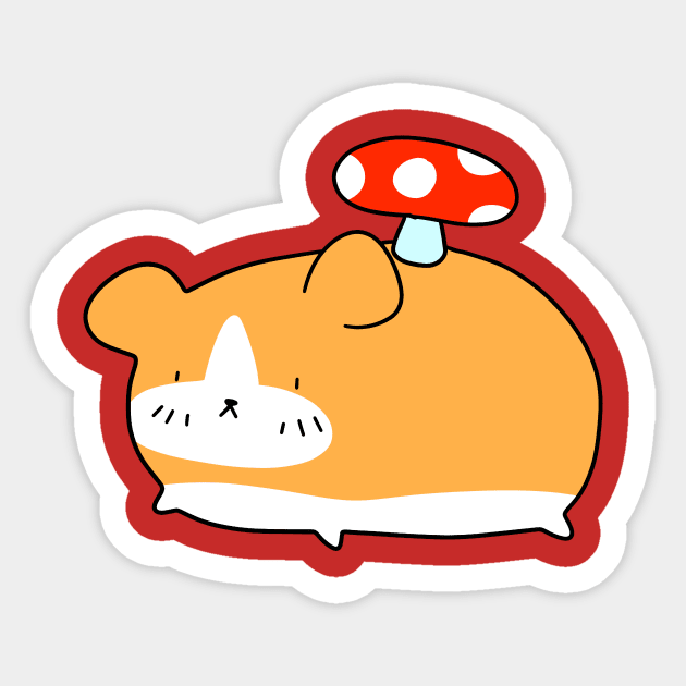 Mushroom Hamster Sticker by saradaboru